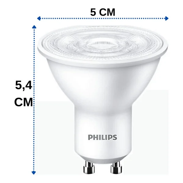 Philips 4,7W (50W) 2700K (Sarı Işık) GU10 Duylu PAR16 LED Spot (10 Adet) - Görsel 3