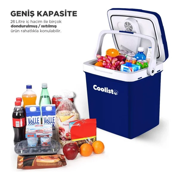 Coolist CLT26 12-220 V 26 lt Termoelektrikli Araç Buzdolabı - Görsel 3