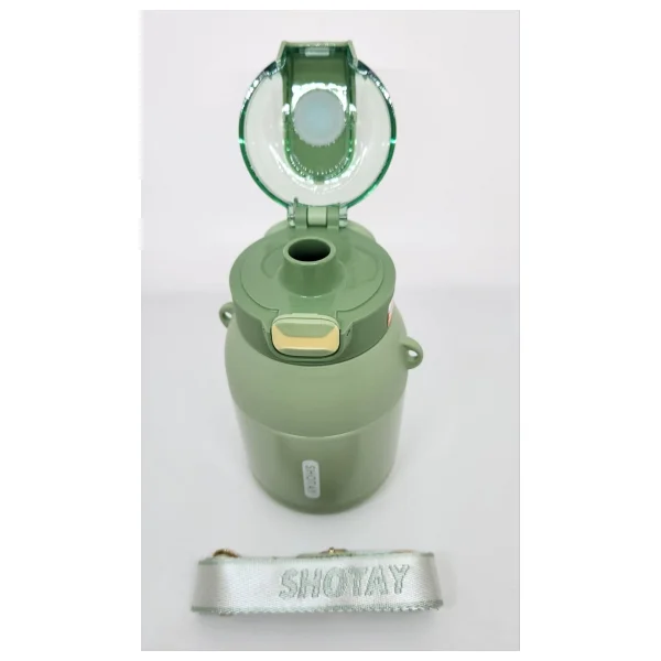 Shotay Dome ST-8081 Yeşil 800 ml Çelik Termos Matara - Görsel 3