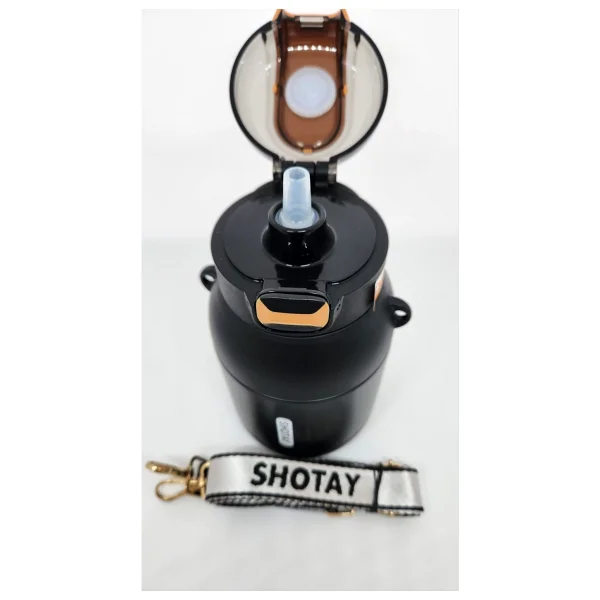 Shotay Dome ST-8081 Siyah 800 ml Çelik Termos Matara - Görsel 7