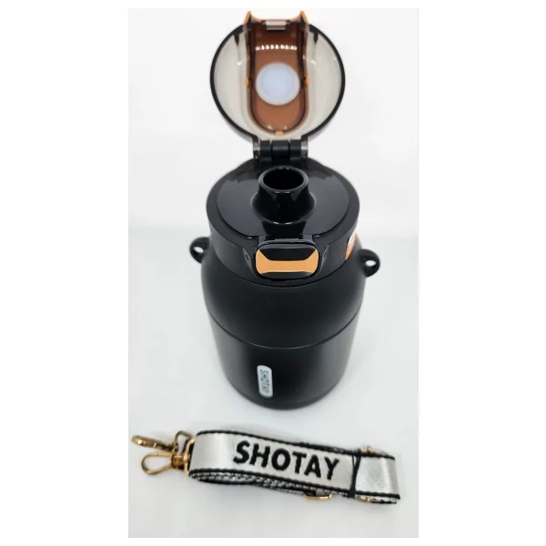 Shotay Dome ST-8081 Siyah 800 ml Çelik Termos Matara - Görsel 8