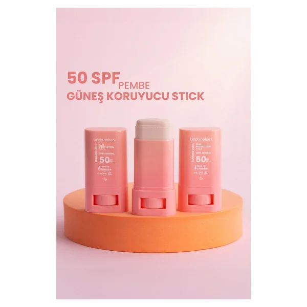 Bade Natural Ton Eşitleyici ve Aydınlatıcı Pembe 16 gr 50 Faktör Stick Güneş Kremi - Görsel 7