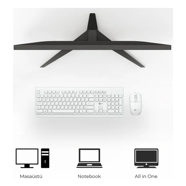 Lenovo Lecoo KW203 Kablosuz Klavye Mouse Seti - Görsel 2