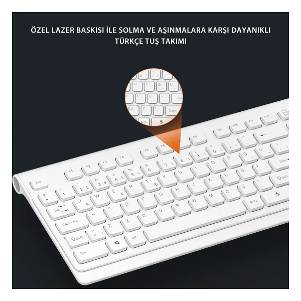 Lenovo Lecoo KW203 Kablosuz Klavye Mouse Seti - Görsel 6