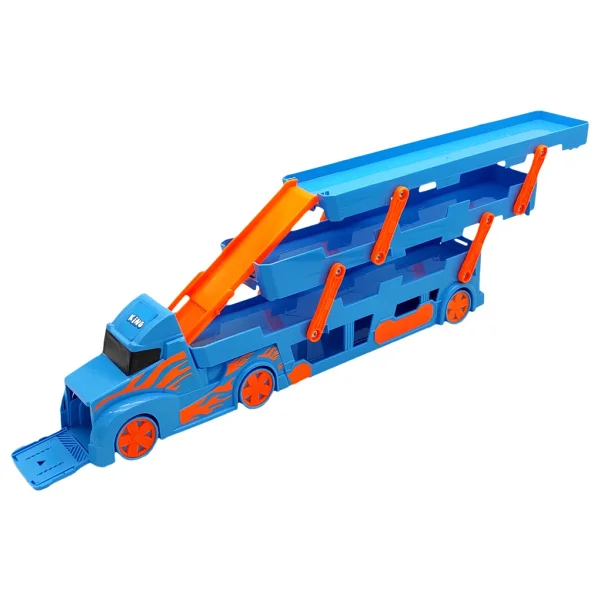 Farbu King Toys Yarış Parkurlu Taşıyıcı Tır Mavi 1033 Arabasız Mavi - Görsel 3