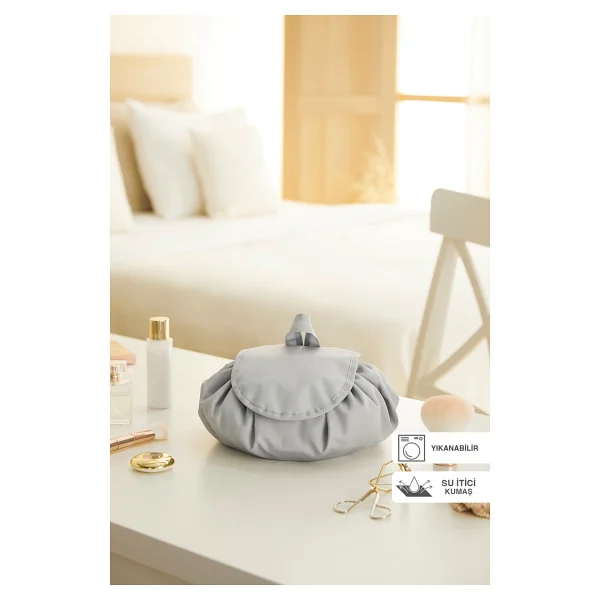Ocean Home Textile Fonksiyonel Su İtici Leke Tutmaz Kumaş Düzenleyici Seyahat Tipi Makyaj Çantası Ø 50 cm - Görsel 2