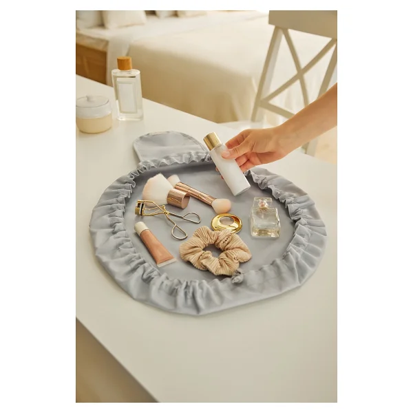 Ocean Home Textile Fonksiyonel Su İtici Leke Tutmaz Kumaş Düzenleyici Seyahat Tipi Makyaj Çantası Ø 50 cm - Görsel 4