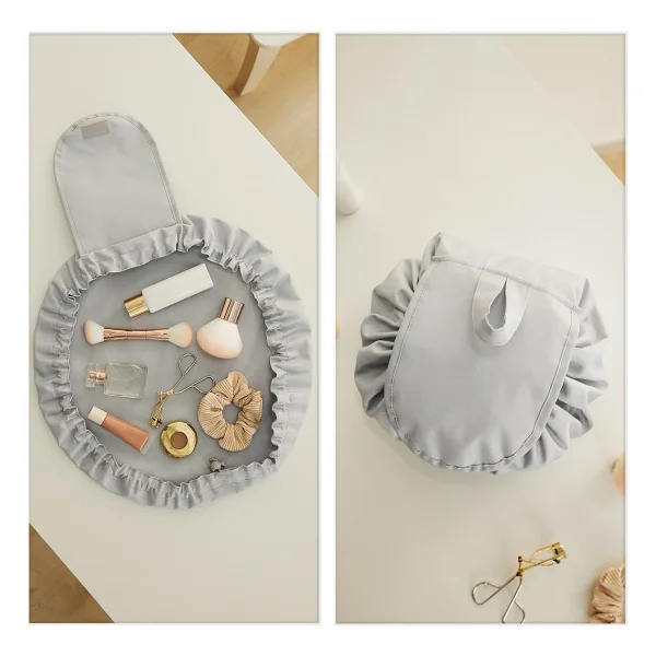 Ocean Home Textile Fonksiyonel Su İtici Leke Tutmaz Kumaş Düzenleyici Seyahat Tipi Makyaj Çantası Ø 50 cm - Görsel 6