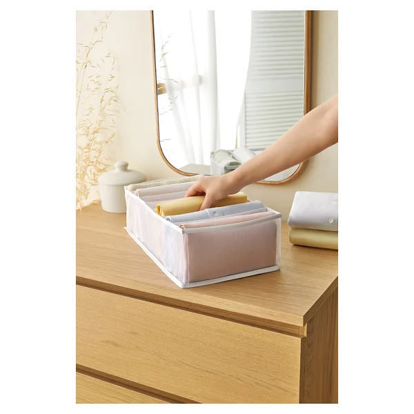 Ocean Home Textile 7 Bölmeli File Dolap Çekmece Içi Akordiyon Tipi Katlanır Çamaşır Düzenleyici Organizer - Görsel 2