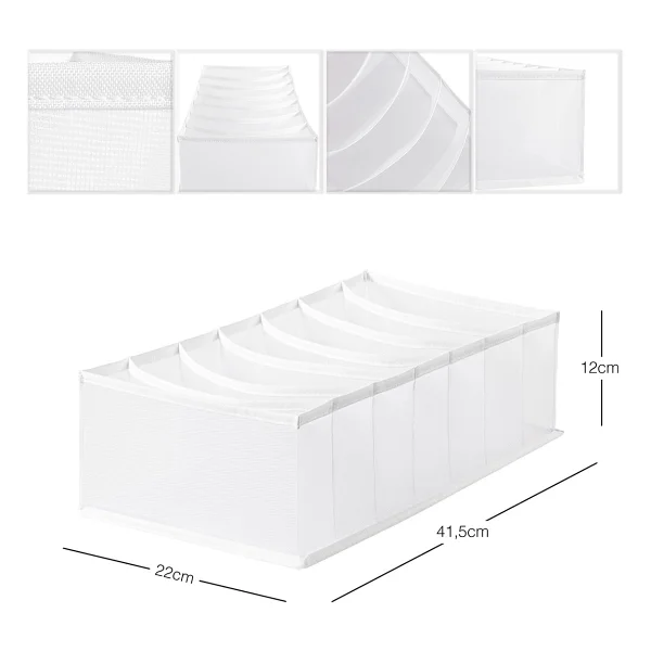 Ocean Home Textile 7 Bölmeli File Dolap Çekmece Içi Akordiyon Tipi Katlanır Çamaşır Düzenleyici Organizer - Görsel 7