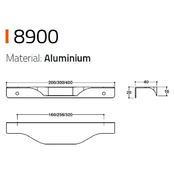 System 8900 Entegre Kulp Krom Renk 160 mm - Görsel 2