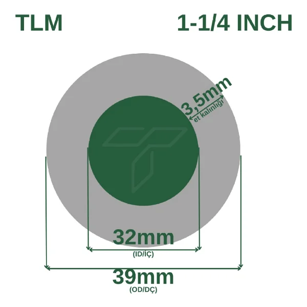 Çelik Termo Alçak Basınçlı Su Hortumu 50 Metre 1 1/4 Inch İç Çap: 32 mm - Görsel 4