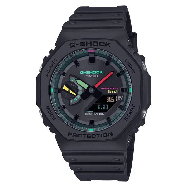 Casio G-Shock GA-B2100MF-1ADR Silikon Kordon Siyah-Yeşil Erkek Kol Saati - Görsel 2