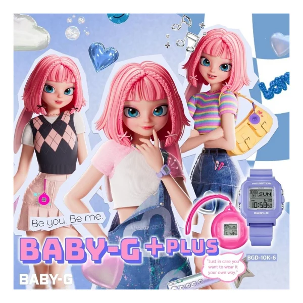 Casio Baby-G Plus BGD-10K-2DR Mor Kadın Kol Saati - Görsel 5
