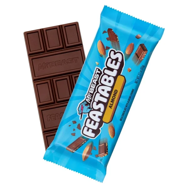 Feastables Almond Bütün Badem Parçacıklı Sütlü Çikolata 60 gr - Görsel 3