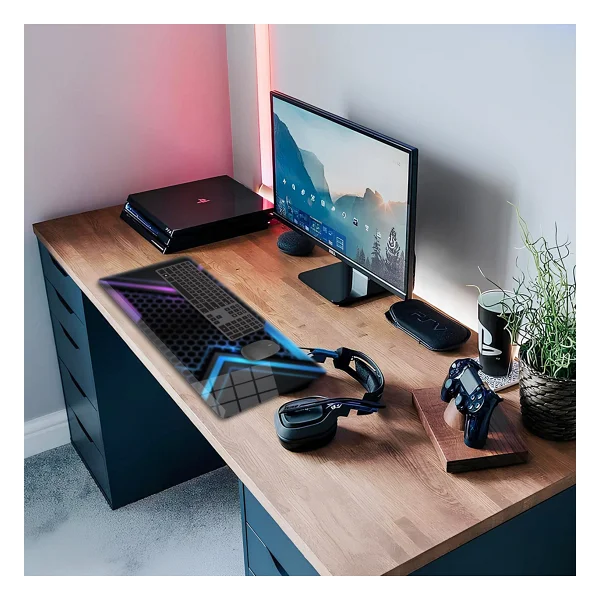Decorita Cam Mouse Pad Cam Masa Matı Light Effect Large 40cm X 80cm - Görsel 5