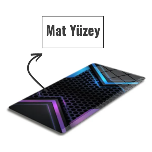 Decorita Cam Mouse Pad Cam Masa Matı Light Effect Large 40cm X 80cm - Görsel 2