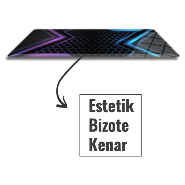 Decorita Cam Mouse Pad Cam Masa Matı Light Effect Large 40cm X 80cm - Görsel 3