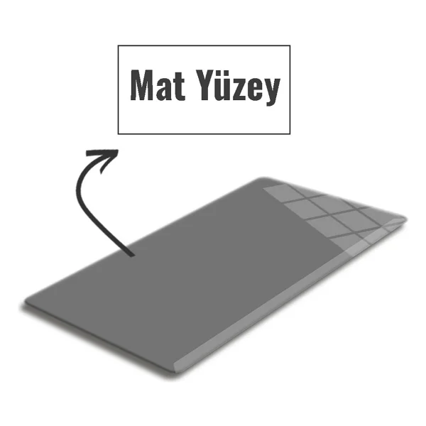 Decorita Cam Mouse Pad Cam Masa Matı Düz Renk - Gri Large 40cm X 80cm - Görsel 3