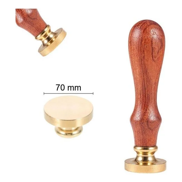 Muhurcum Muhur Mumu Damga 70 Mm Yuvarlak Bos Pirinc Kafa + Ahsap Sap R5799o70 - Görsel 3