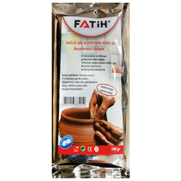 Fatih Seramik Hamuru Doğal Kil 500 GR Kahverengi 36425 - Görsel 2