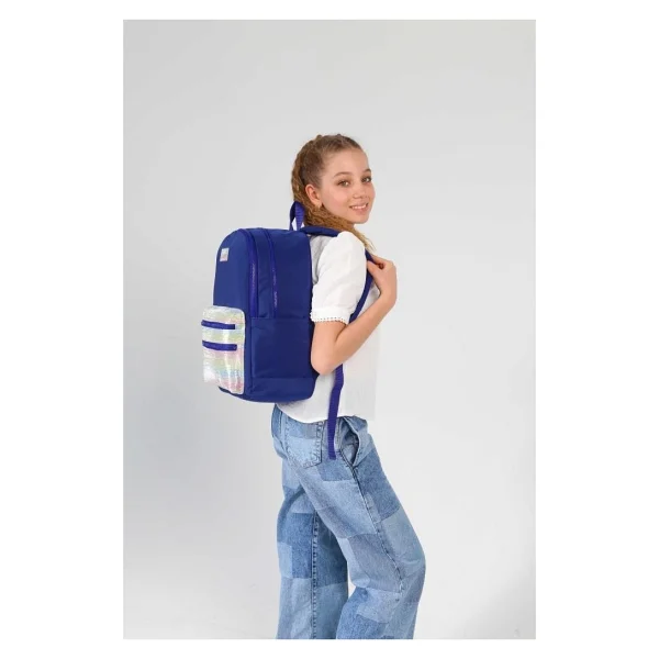 Kaukko Magic Dreams Leather K1723 Navy Blue Okul Sırt Çantası - Görsel 2