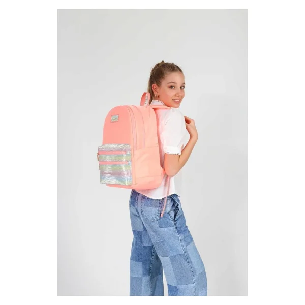Kaukko Magic Dreams Leather K1727 Salmon Okul Sırt Çantası - Görsel 2