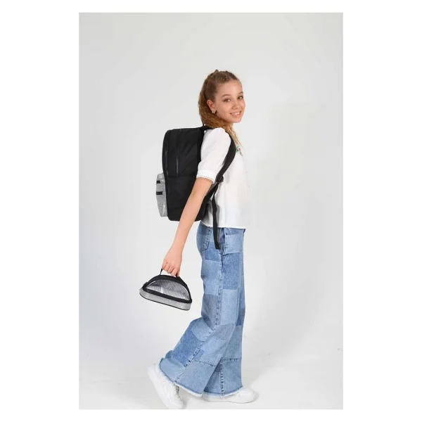 Kaukko Magic Dreams Leather K1722 Black Okul Sırt Çantası - Görsel 4