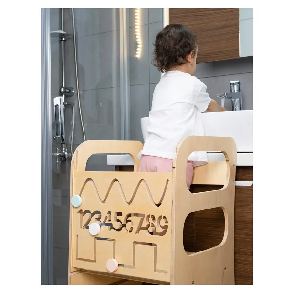 Orfis Kids Montessori Ahşap Öğrenme Kulesi - Görsel 10