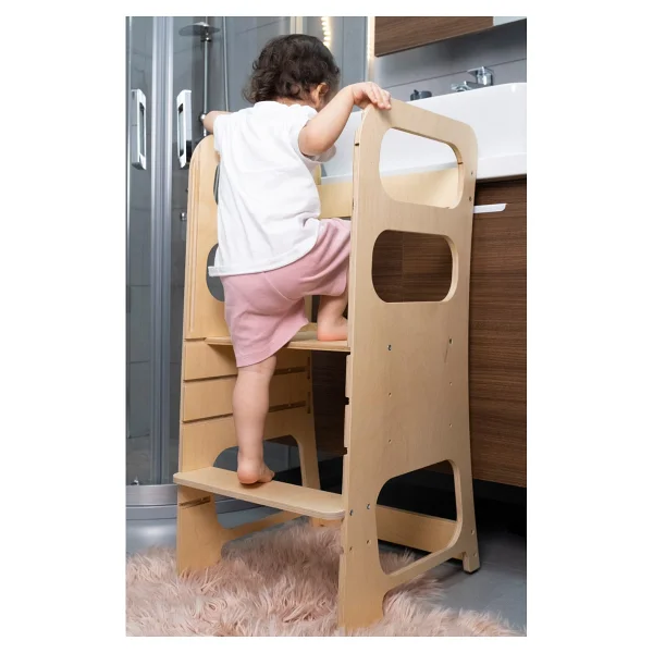 Orfis Kids Montessori Ahşap Öğrenme Kulesi - Görsel 2