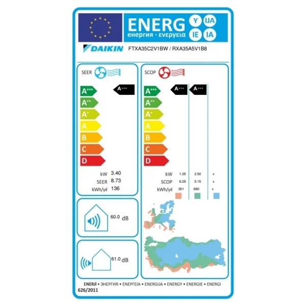 Daikin Stylish FTXA35CW 12000 BTU Inverter Duvar Tipi Klima - Görsel 6
