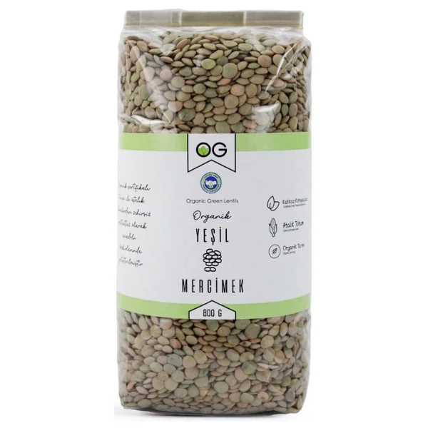 OG Natural Organik Yeşil Mercimek 800 gr - Görsel 2