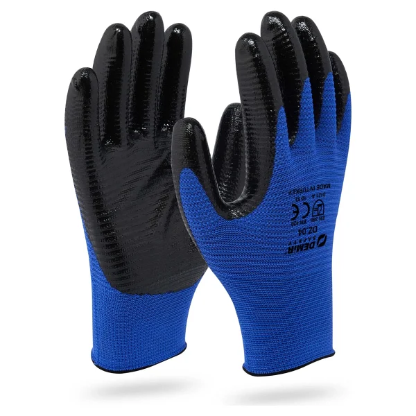 Demır Safety Nıtrıl Eldıven Zebra Mavı Dz.04 10 No - Görsel 2