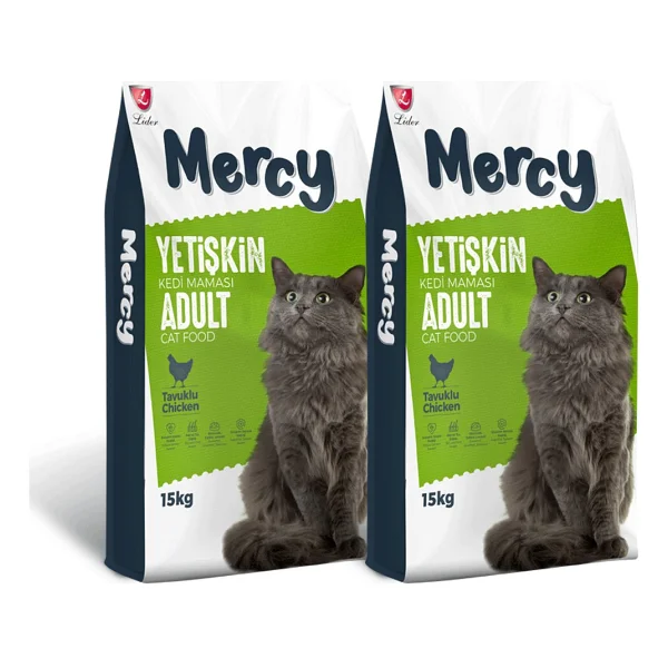 Mercy Tavuklu 15 kg 2'li Paket Yetişkin Kedi Maması - Görsel 6