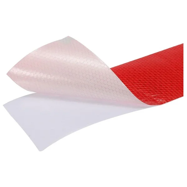 Badem10 Reflektörlü Bant Kırmızı Reflektif Fosforlu Şerit Bant 7.5 cm 5 Metre İkaz Bandı - Görsel 4