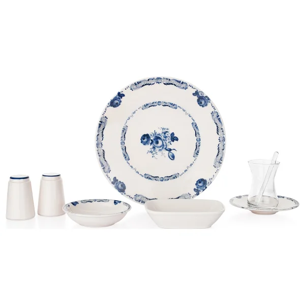 Schafer Vivian Lacivert02 32 Parça 6 Kişilik Kahvaltı Takımı - Görsel 4