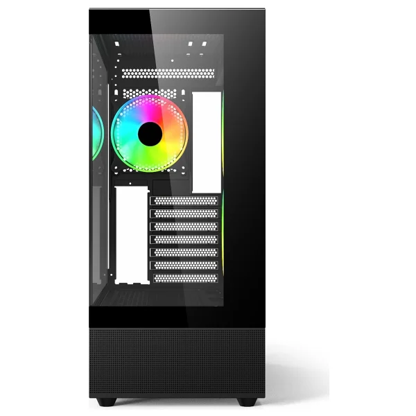 Gametech Phantom 6 x 120 MM RGB Fanlı Oyuncu Bilgisayar Kasası Siyah - Görsel 2