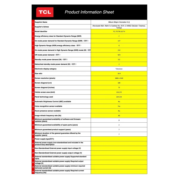 TCL 75T7B 4K Ultra HD 75" 190 Ekran Uydu Alıcılı Google Smart QLED TV - Görsel 4