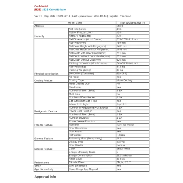 Samsung RT47CG6006WW Çift Kapılı No Frost Buzdolabı - Görsel 2