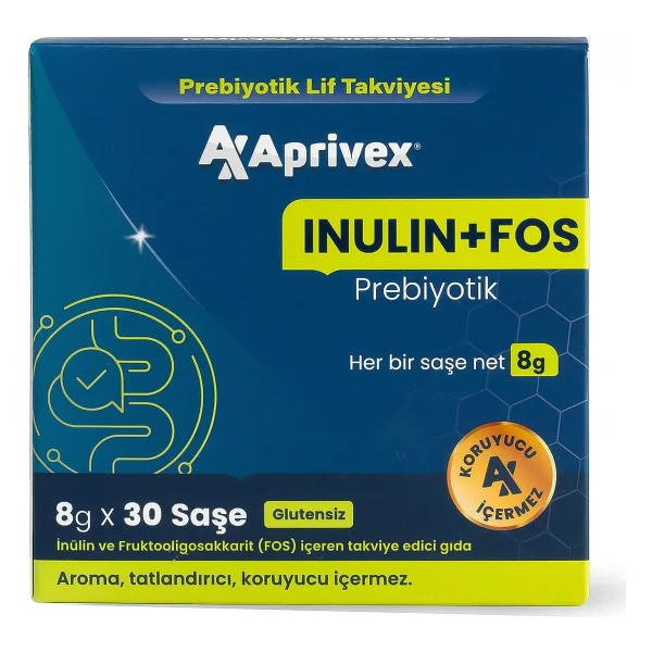 Aprivex Inulin + Fos Prebiyotik Lif Takviyesi 30 Günlük Saşe - Görsel 9