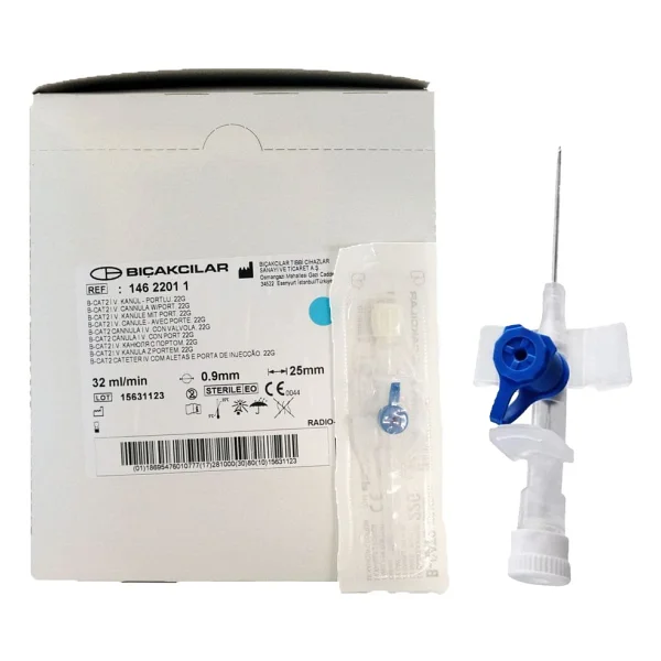 Bıçakcılar Branül (Intraket) Mavi (22G) 80'li Paket - Görsel 2