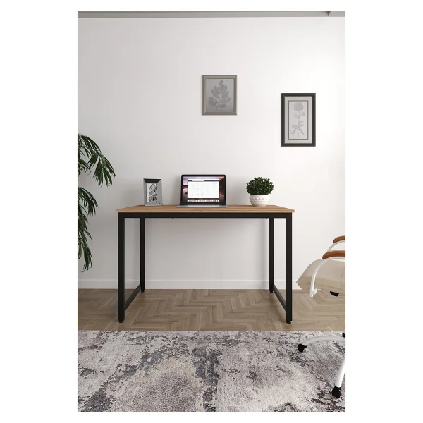 Flinder Siyah Renk Oyuncu Masası 60x120 Cm, Bilgisayar Masası, Gamer Masası, Gaming Masa, Metal Ayaklı - Görsel 6