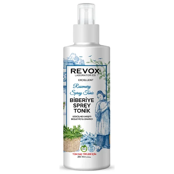 Revox Biberiye Sprey Toniği Tüm Saç Tipleri İçin Hacim Verici 200 ml Doğal İçerik - Görsel 5