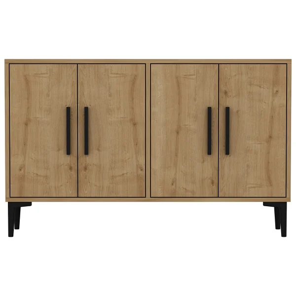 Sert Mobilya Rae Konsol, Tv Sehpası, Mutfak Dolabı, Kahve Köşesi, Çok Amaçlı Dolap - 120 CM - Meşe - Görsel 2