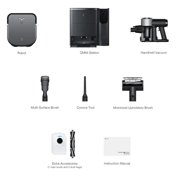Ecovacs Deebot X2 Combo 2in1 Çöp İstasyonlu Akıllı Robot Süpürge - Görsel 5