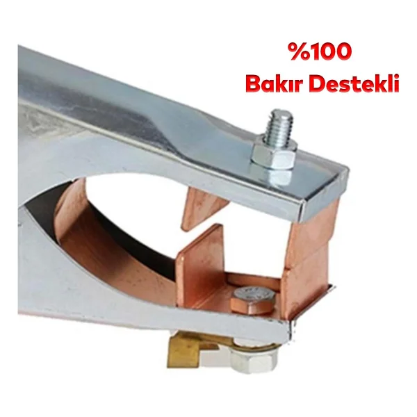 Badem10 Kaynak Şase Pensesi 500 Amper Elektrod Kaynak Bakır Destekli Kaynakçı Pense 1 Adet Tek - Görsel 4