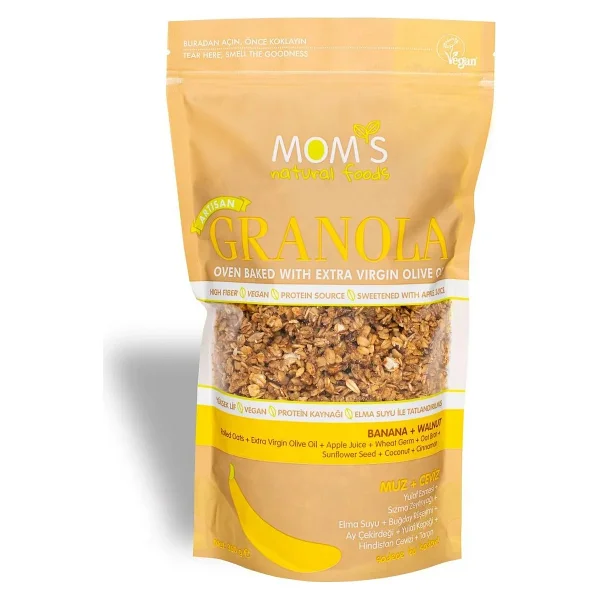 Mom's Natural Foods Muzlu ve Cevizli Granola 280 gr - Görsel 5