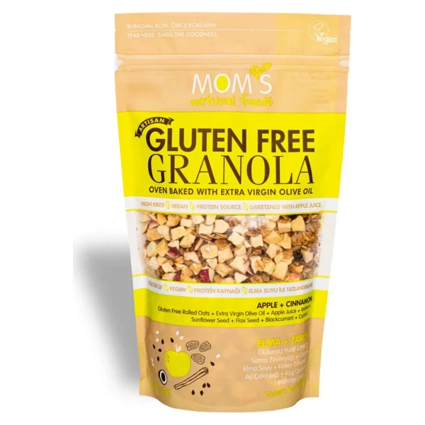 Mom's Natural Foods Glutensiz Elmalı Granola 300 gr - Görsel 2
