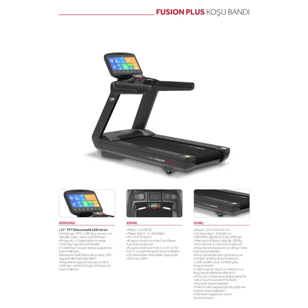 Diesel Fitness Fusion Plus Koşu Bandı - Görsel 4