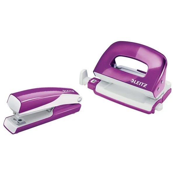 Leitz 5561 Wow Mini Metalik Mor Zımba Delgeç Seti - Görsel 4